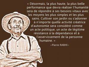 Citation Pierre RABHI-Yvonnick BOUTIER- Eco-Paysagiste Cotes d'armor