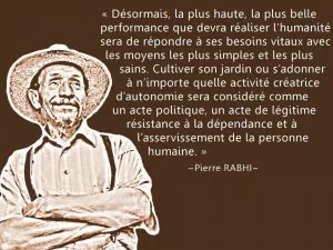 Citation Pierre RABHI-Yvonnick BOUTIER- Eco-Paysagiste Cotes d'armor